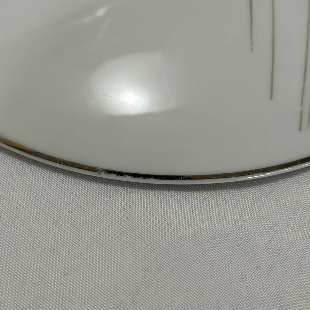 Vintage Platinum‎ Wheat Covered Casserole Dish Fine China Japan MCM Cottagecore